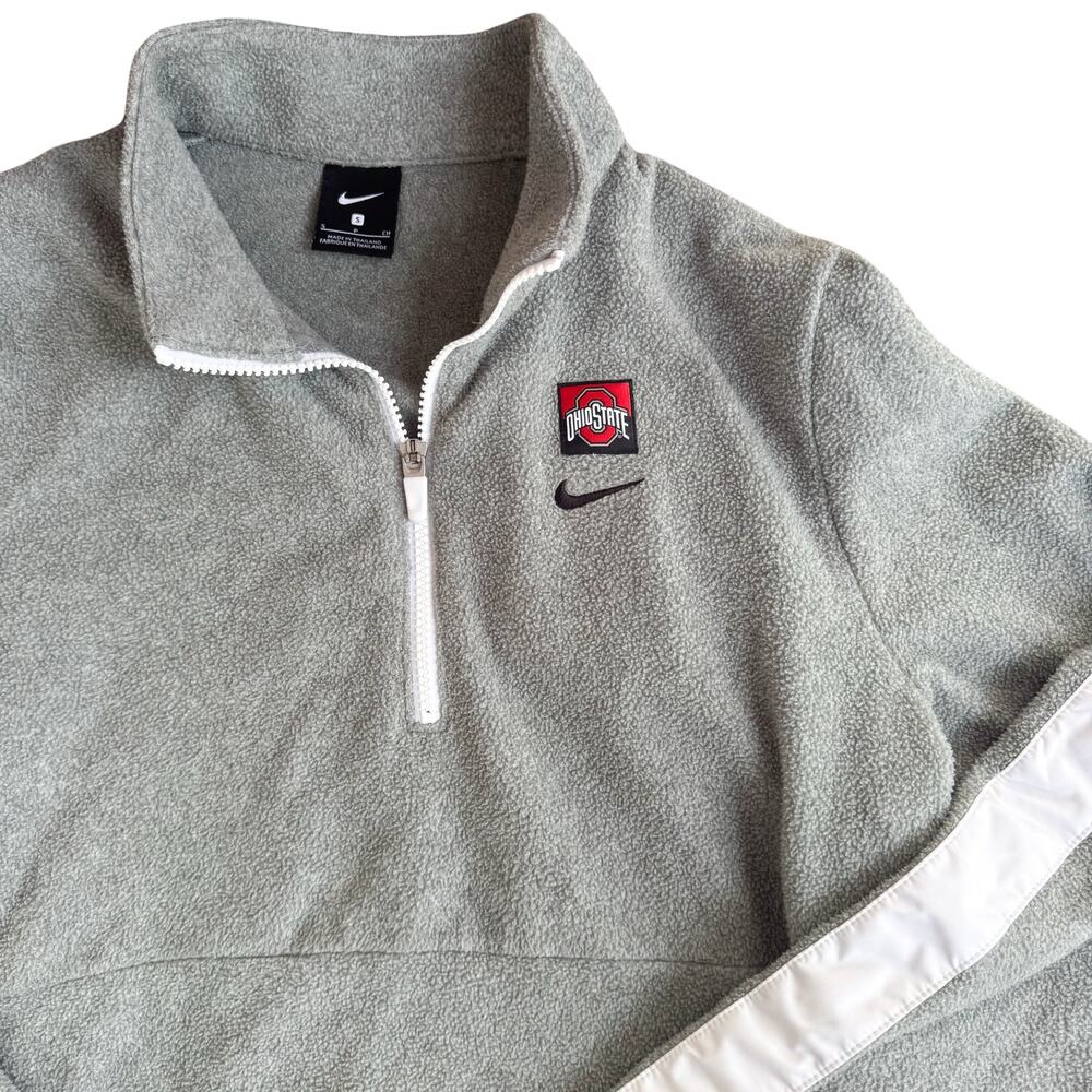 Nike Women's Ohio State Buckeyes Therma Fleece Half-Zip Pullover Sz Small